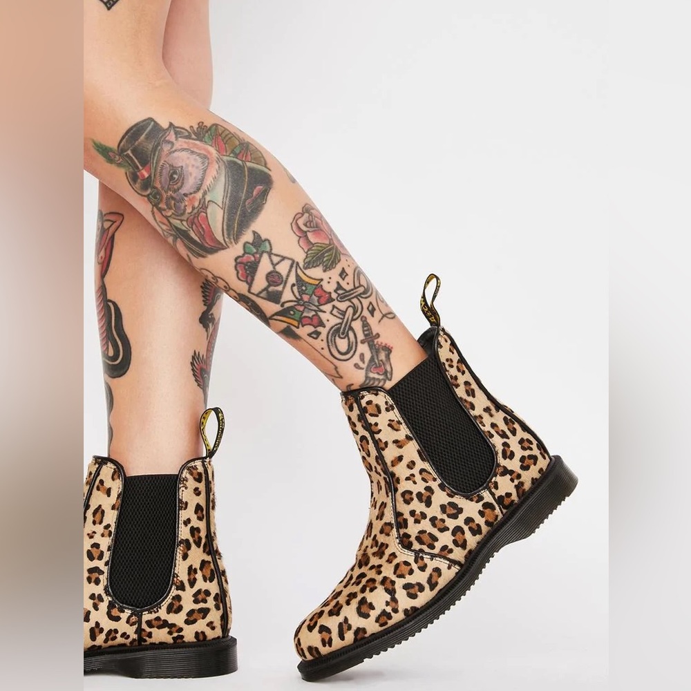 Dr. Martens Flora Leopard Chelsea Boots EU36 US5 - Picture 2 of 12